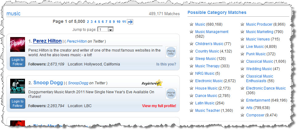 Twellow Music Category Twellow Music category Top Twitter Tips for Musicians Some of the basics (part 1 of 6)